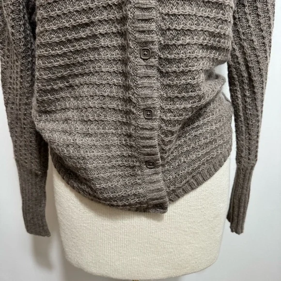 Vintage Moda International Reversible Sweater Women Medium Twist Button Wool Moh - Picture 7 of 13